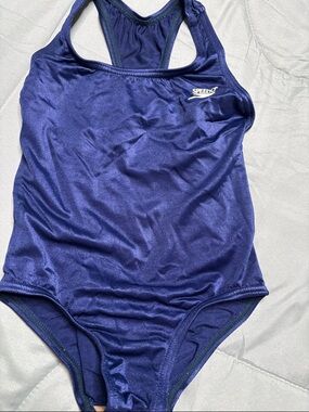 Speedo Navy Blue Racerback One-Piece Swimsuit